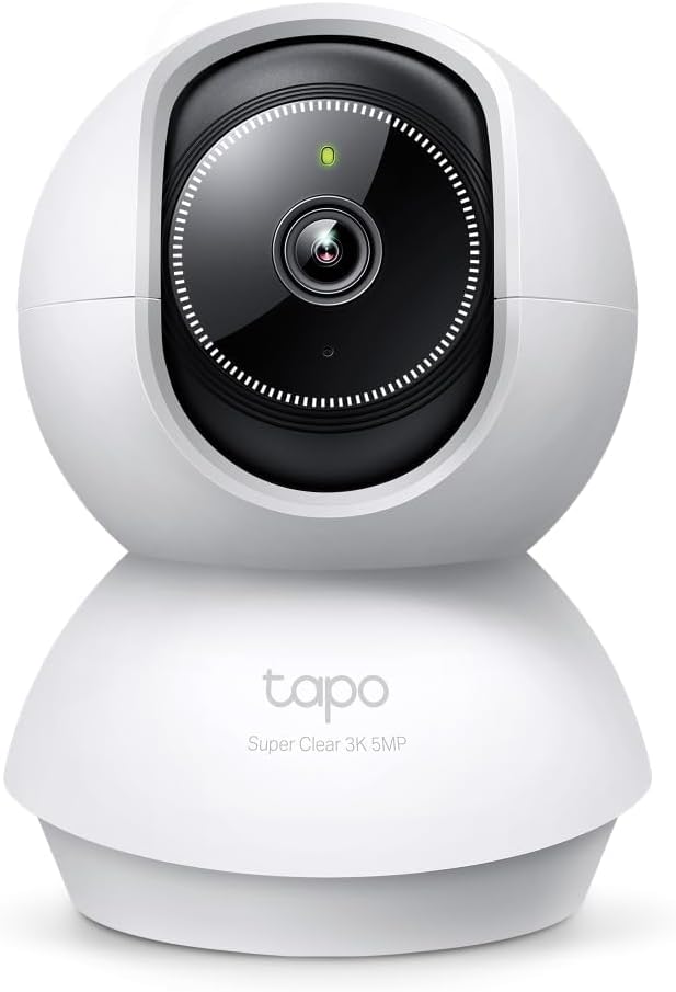 3K(5MP) Caméra de Surveillance WiFi intérieure 360°, détection IA, Suivi Intelligent Sirène, Vision Nocturne, Audio bidirectionnel, Mode Privé, Compatible avec Alexa pour Bébé/Animaux C230 3K 5MP
