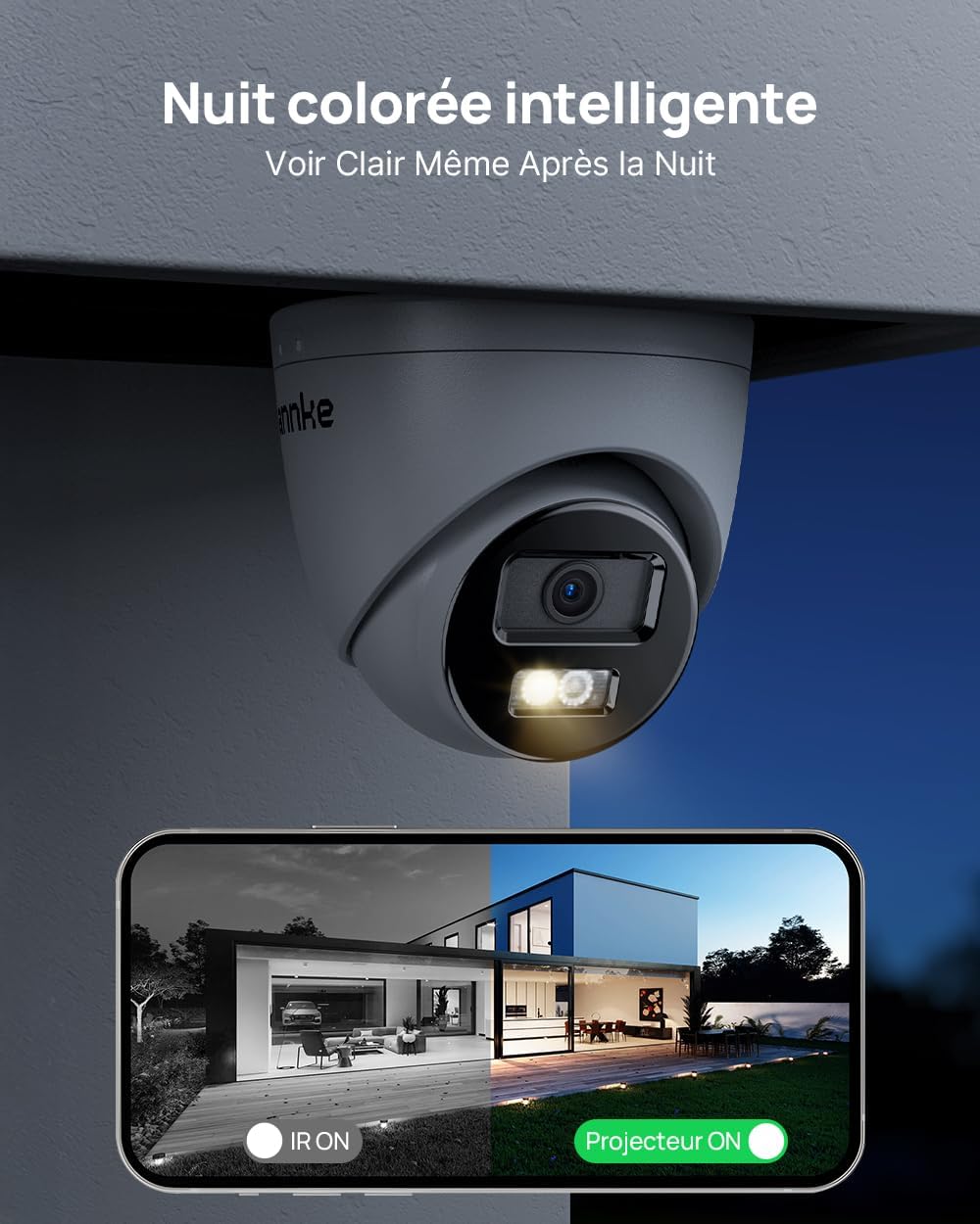 Kit Caméra de Surveillance Extérieure 12MP avec 8CH 2To NVR et 4X Caméra IP PoE, Détection de Personnes/Véhicules, 30 Mètres Vision Nocturne en Couleur, IP67 Étanche