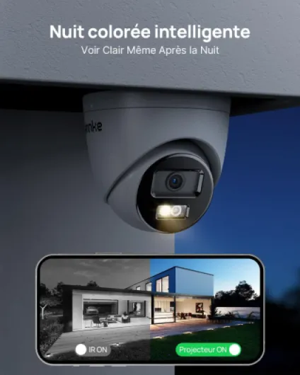 Kit Caméra de Surveillance Extérieure 12MP avec 8CH 2To NVR et 4X Caméra IP PoE, Détection de Personnes/Véhicules, 30 Mètres Vision Nocturne en Couleur, IP67 Étanche