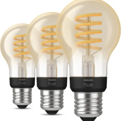 Test Philips Hue White Ambiance Filament E27 (pack de 3) : le confort des Hue, avec un look vintage