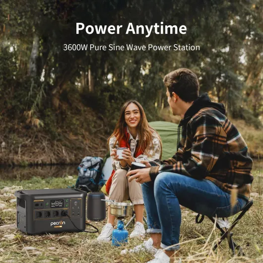Station électrique portable F3000LFP Pecron, 4 prises AC 3600W/3072Wh générateur solaire, batterie LiFePO4 recharge rapide pour usage domestique F3000 LFP EU