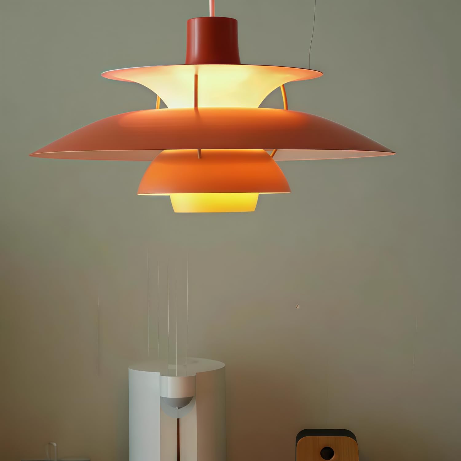 ṖḤ5 Lampe suspendue Moderne Créatif Simple Luminaires Danemark Le Design Applicable Le Salon Restaurant Chambre à coucher La cuisine Bureaux Le Bar La Boutique Ferme Diamètre 30CM -(Orange) Orange Orange-30CM