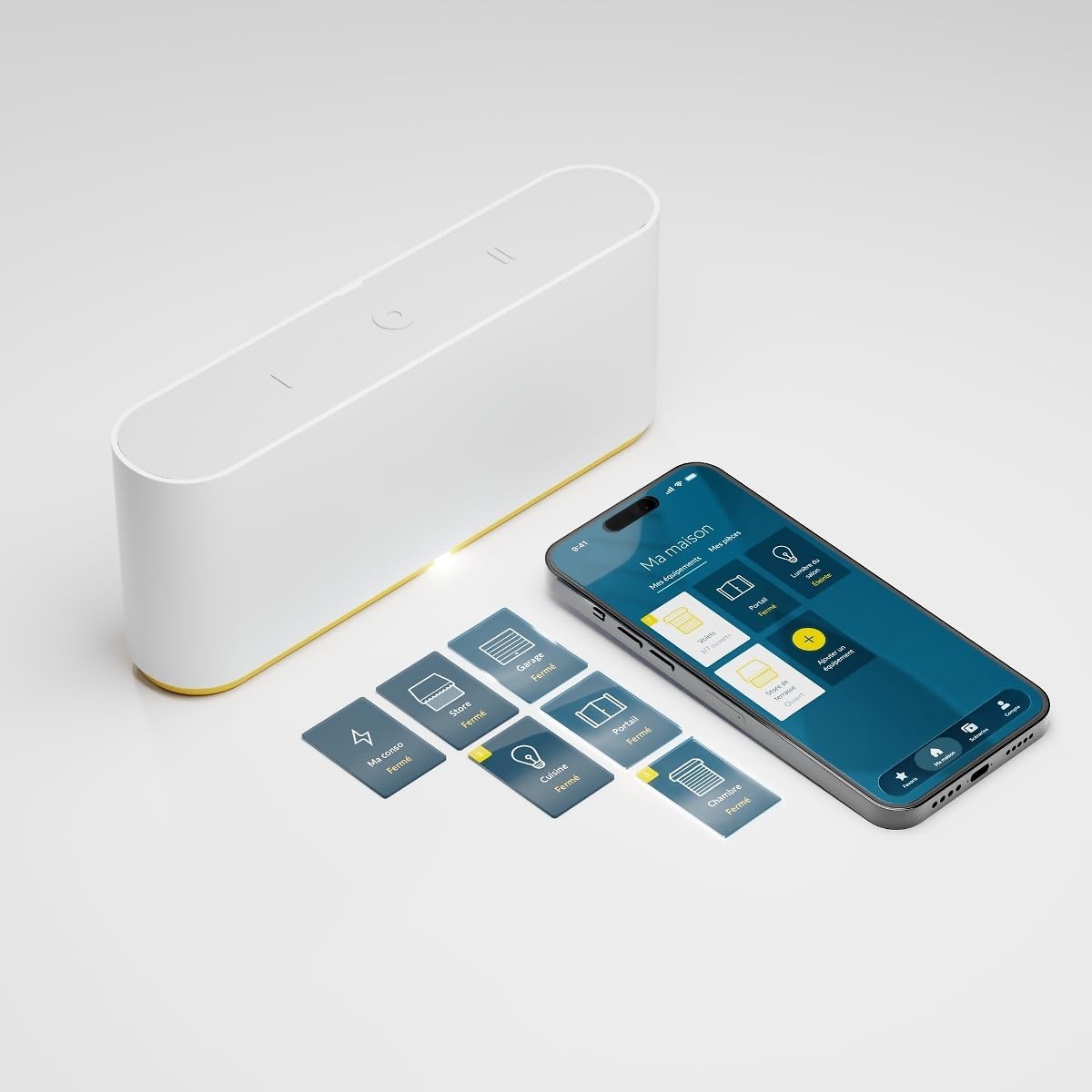 Box domotique Tahoma Switch - Centralise et Pilote Vos Volets roulants et équipements connectés - Contrôle à Distance Via l'application ou Un Assistant Vocal - Compatible IO, RTS & Zigbee