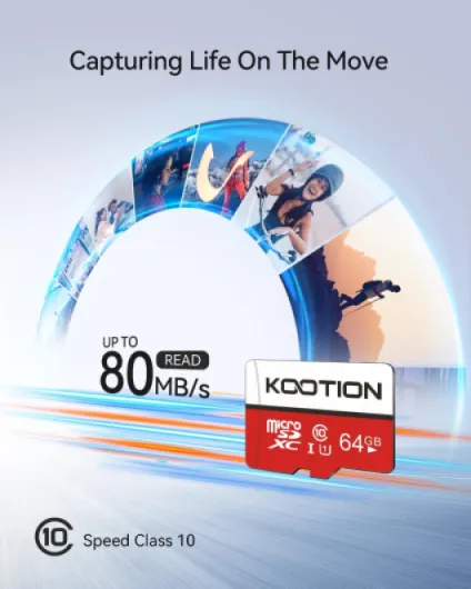 Carte Micro SD 64 Go Lot de 2 Carte Mémoire UHS-I Vitesse jusqu'à 90 m/s,TF Micro SDXC, Classe 10, U1 pour Drone/Dash Cam/Camera/Phone/Nintendo-Switch/PC/Tablet(64 Go*2, U1) 64 GO Rouge 2P