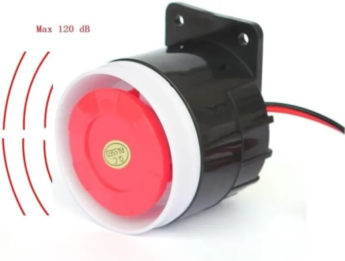 Home Safe Alarm 120dB Sirène d'intérieur pour Alarme GSM avec connecteur Jack 3,5 mm (12, Volts) 12 Volts