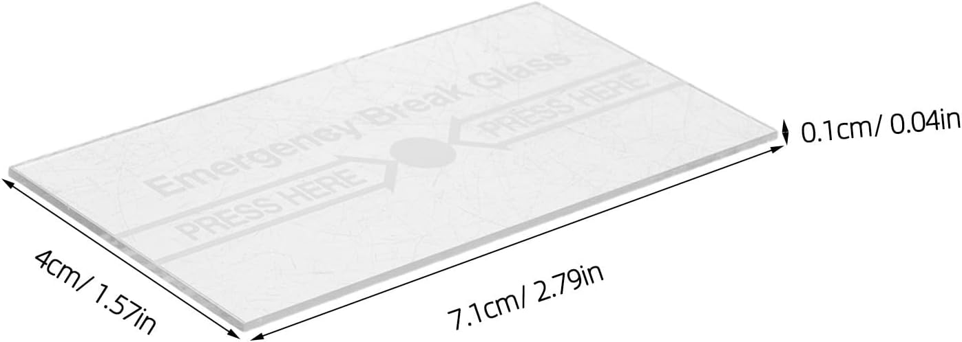 Kisangel 3 Pièces Panneau de Verre pour Couverture de L'interrupteur d'urgence à Bris de Glace en Verre, Construction Solide et Compatibilité, pour Bureaux et Centres Commerciaux