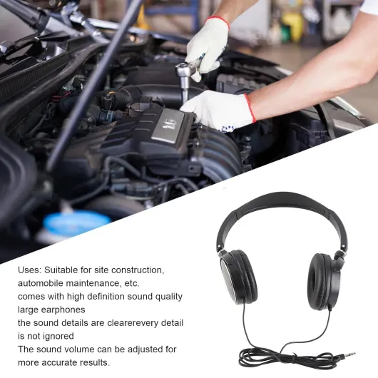 Détecteur de Fuite de Conduite D'eau Souterraine Intensificateur de Son Haute Résistance amélioré avec Casque pour la Construction de Site, AC100-240V (Prise UE)