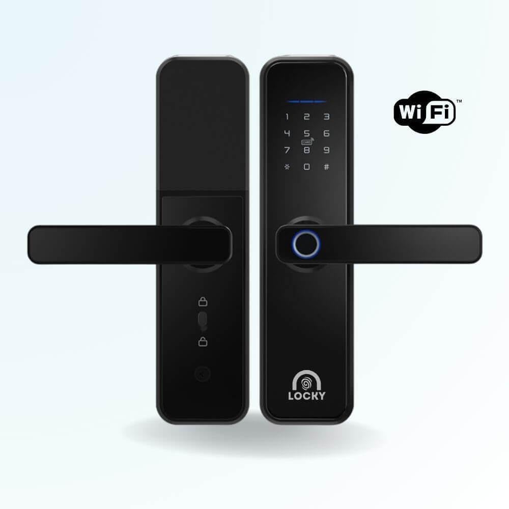 LOCKY-2 Serrure connectée Biométrique, Code, Badge, App, Wi-Fi intégré, Bluetooth