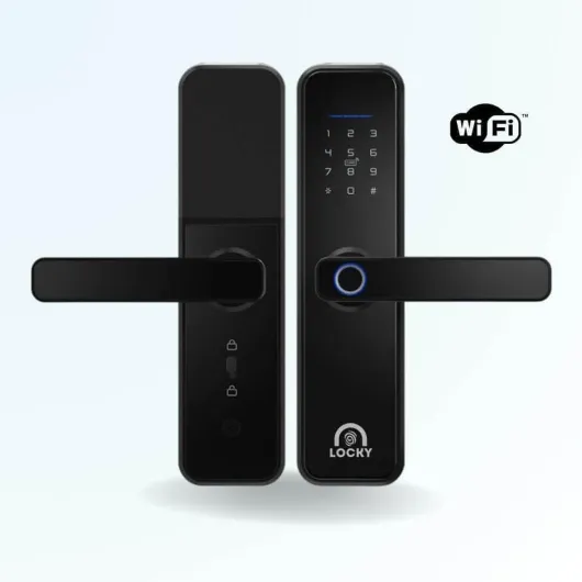 LOCKY-2 Serrure connectée Biométrique, Code, Badge, App, Wi-Fi intégré, Bluetooth