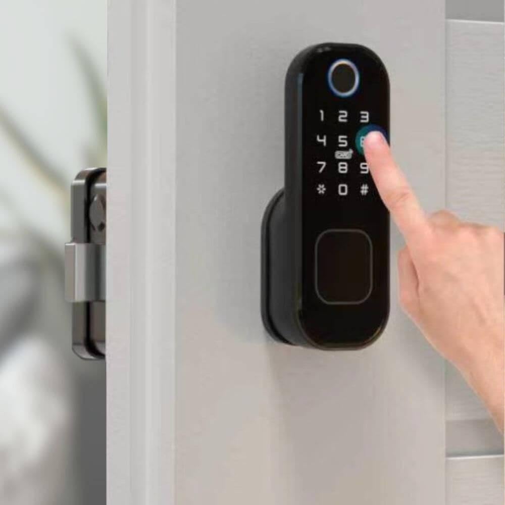 LOCKY-3 Verrou connecté Biométrique, Code, Badge, App, Bluetooth