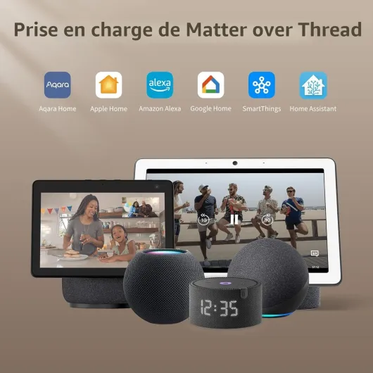 Serrure Connectée U200 Lite, Matter over Thread, Mode Silencieux, Auto-Verrouillage, Accès à Distance, Batterie Rechargeable, Compatible Apple Home, Home Assistant, Google Home, Alexa, Blanc