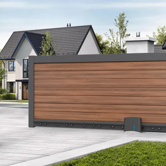 Zenia SE Motorisation Connectée pour Portail Coulissant 24V - Automatisme Électrique (Max 4m / 250kg), Module HomeGate Inclus, Contrôle Smartphone, Démarrage Progressif, 3m Crémaillères