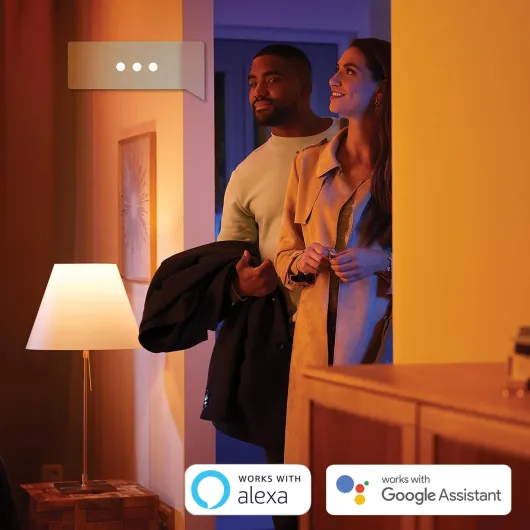 White and color ambiance, ampoule LED connectée sphérique compatible Bluetooth, E14, fonctionne avec Alexa, Google Assistant et Apple Homekit, lot de 2