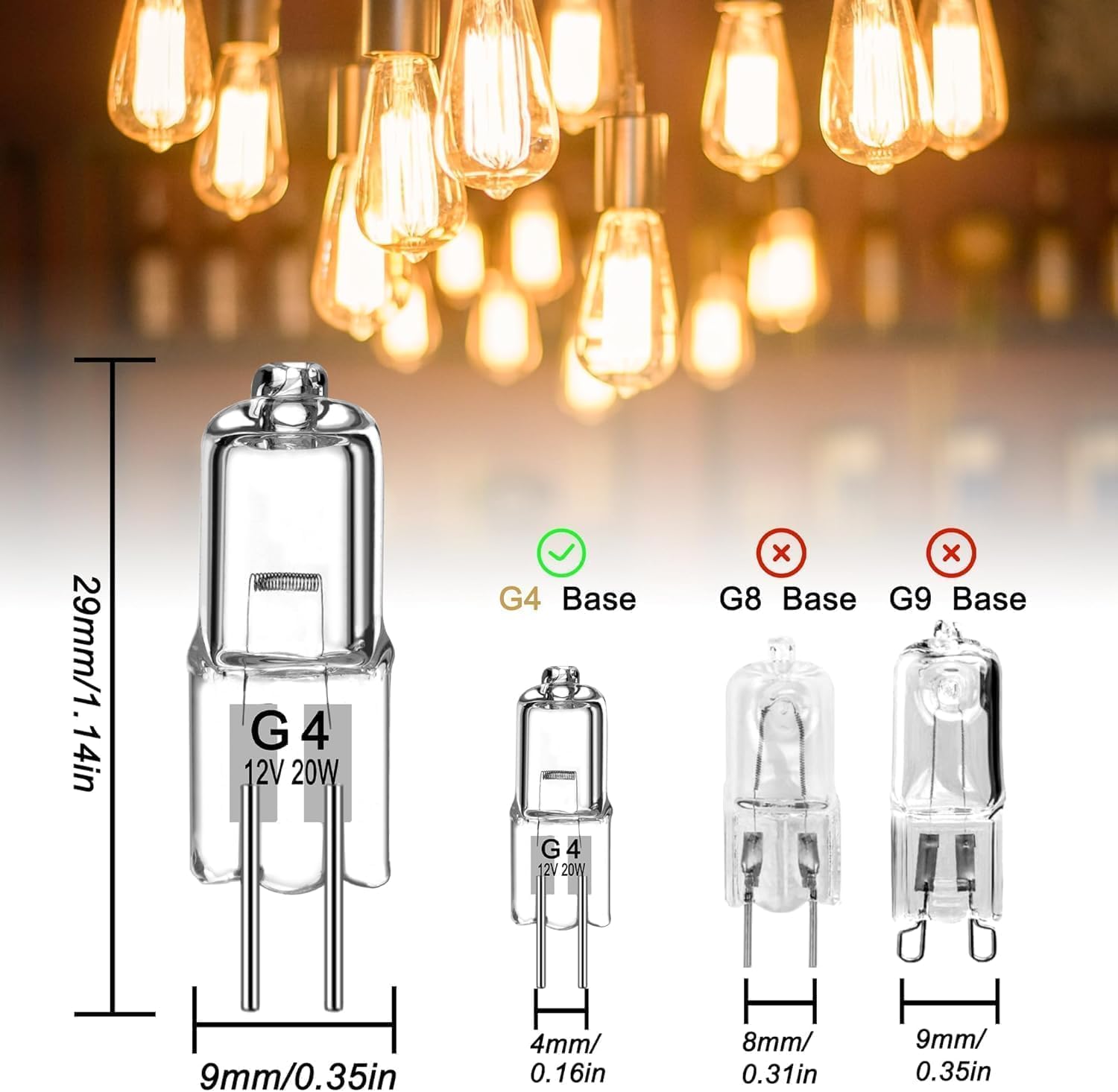 Jewan Ampoule Halogène G4 (20 Pièces) Ampoule G4 12v 20w Ampoules Halogènes Dimmable Blanc Chaud 280lm,2800k 2 Broches Ampoule Halogene Pour Hotte Aspirante,Lustre En Cristal,Paysage éclairage