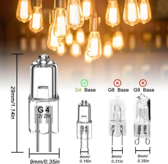 Jewan Ampoule Halogène G4 (20 Pièces) Ampoule G4 12v 20w Ampoules Halogènes Dimmable Blanc Chaud 280lm,2800k 2 Broches Ampoule Halogene Pour Hotte Aspirante,Lustre En Cristal,Paysage éclairage