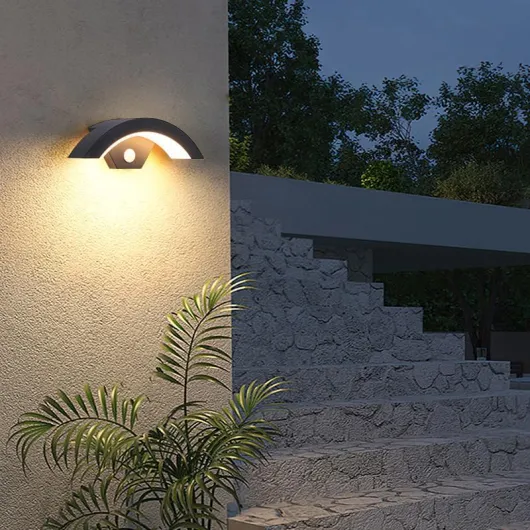 Applique Murale Exterieur avec Détecteur de Mouvement, 24W 2650LM Noir Lampe Murale LED Étanche IP65, 3000K Spot LED Extérieur pour Jardin Entrée Patio Garage Porche avec Détection Noir