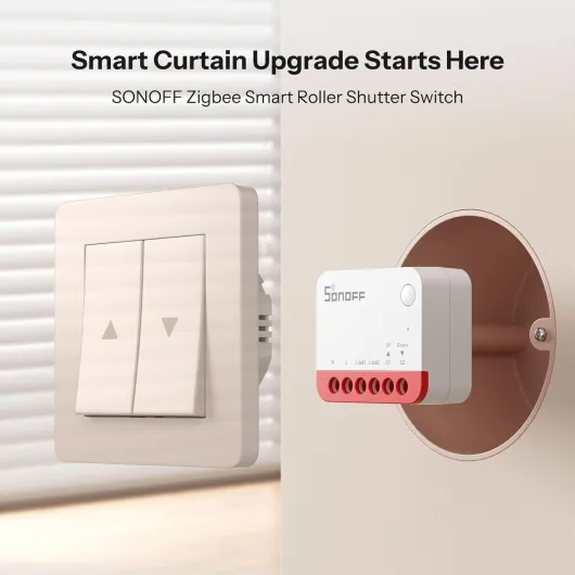 MINI-ZBRBS Zigbee Lot de 4 commutateurs intelligents pour volet roulant, taille mini, contrôle en pourcentage, répéteur Zigbee, assistant Alexa/Google/Home, fil neutre requis, lot de 4 4 Pack
