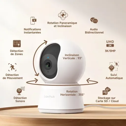 Test LAXIHUB P2F 3K/5MP : une caméra WiFi pas chère qui fait le job pour la maison