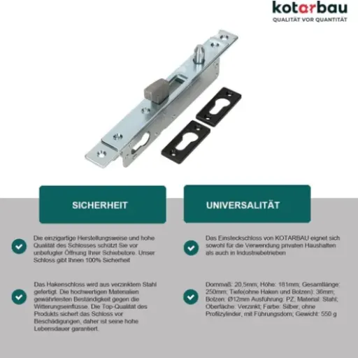 Test Kotarbau H-40 : la serrure à crochet simple qui sécurise correctement une porte coulissante