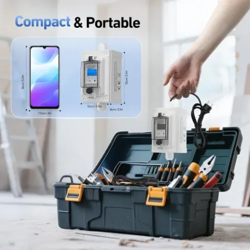 Test compteur électrique numérique mobile Trsaow : le wattmètre de chantier qu’on trimballe partout