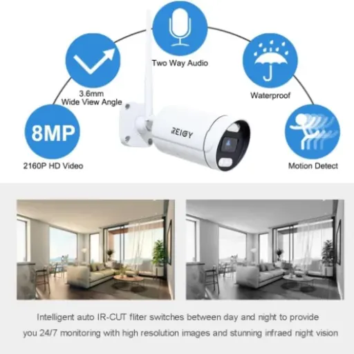 Test REIGY 8MP Kit Camera Surveillance WiFi : un système 4K qui fait sérieusement le job à la maison