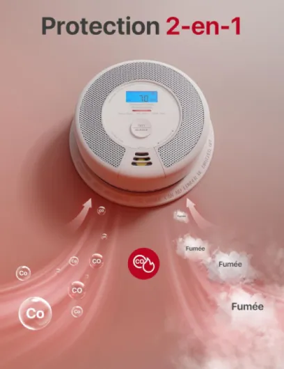 X-Sense Détecteur de Fumée et de Monoxyde de Carbone Connecté avec Batterie Remplaçable, Détecteur Intelligent Compatible avec X-Sense Home Security App, SC07-WX, Lot de 2 2 Détecteurs Wi-Fi Connecté Direct