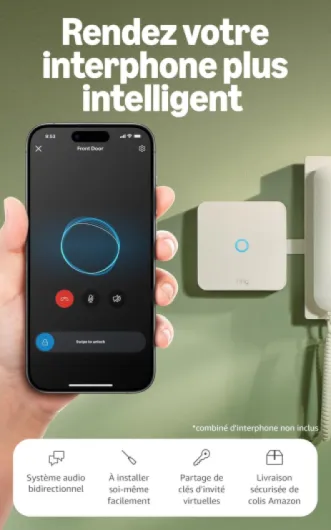 Intercom Audio - Rendez votre interphone plus intelligent - Streaming audio, clés virtuelles et accès à distance - À installer soi-même