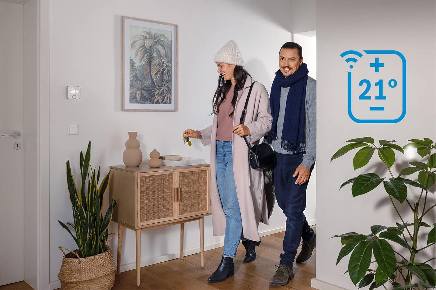 Smart Home - Thermostat d’Ambiance II pour Les systèmes de Chauffage câblés, 230 V, Compatible avec l’Assistant Google et Alexa Thermostat d’ambiance II 230V
