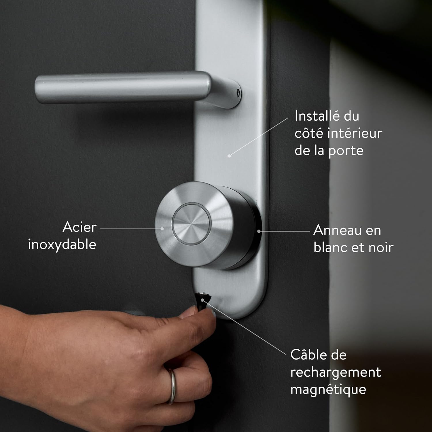 Smart Lock Ultra, serrure électronique avec Bluetooth, WiFi & Matter, Intégration domotique facile, Déverrouiller la porte à distance, avec 3 modes de verrouillage différents
