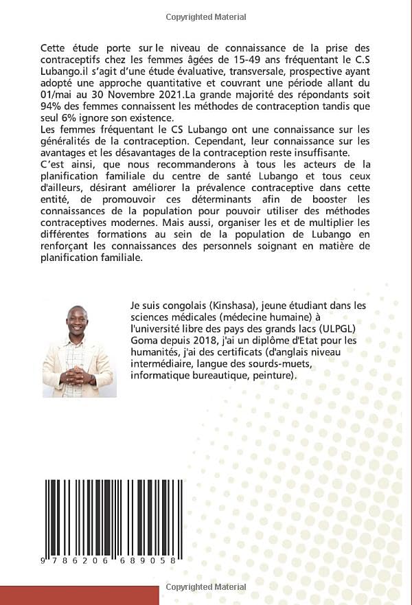 Connaissance sur les contraceptifs chez les femmes au C.S LUBANGO RDC: avantages et désantages de la contraception chez les femmes en age de procréation fréquentant le C.S LUBANGO en 2021