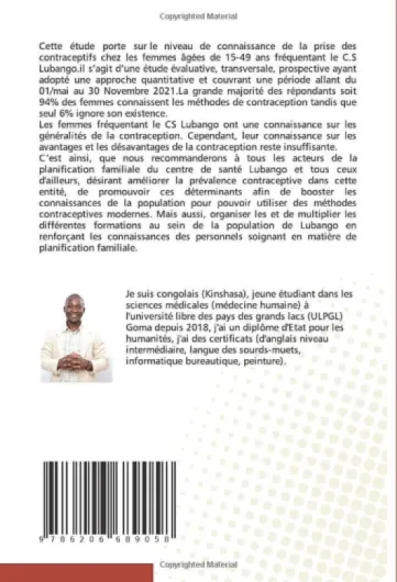 Connaissance sur les contraceptifs chez les femmes au C.S LUBANGO RDC: avantages et désantages de la contraception chez les femmes en age de procréation fréquentant le C.S LUBANGO en 2021