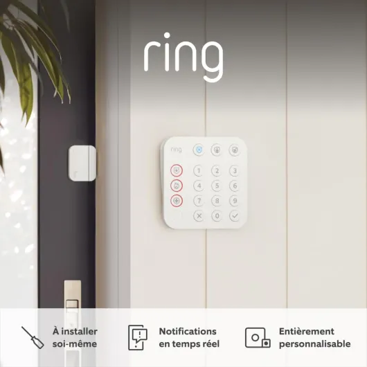 Kit Ring Alarm - S - Alarme de maison sans fil connectée, système de sécurité avec surveillance assistée en option - Sans engagement à long terme, Fonctionne avec Alexa Ring Alarm Alarm Set